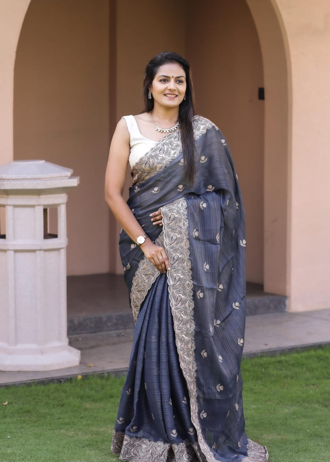 Pure Soft Simmer Silk Saree