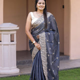 Pure Soft Simmer Silk Saree