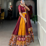 Traditional Rayon Printed Silk Lehenga