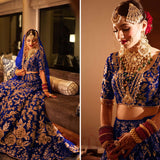 Premium  Bridal Velvet Wedding Lehenga