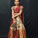 Heavy Lichi Silk Kids Lehenga