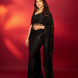 Black Most Beautifull Sequance Saree