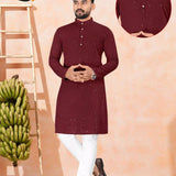 Men's Traditional chikan work kurta