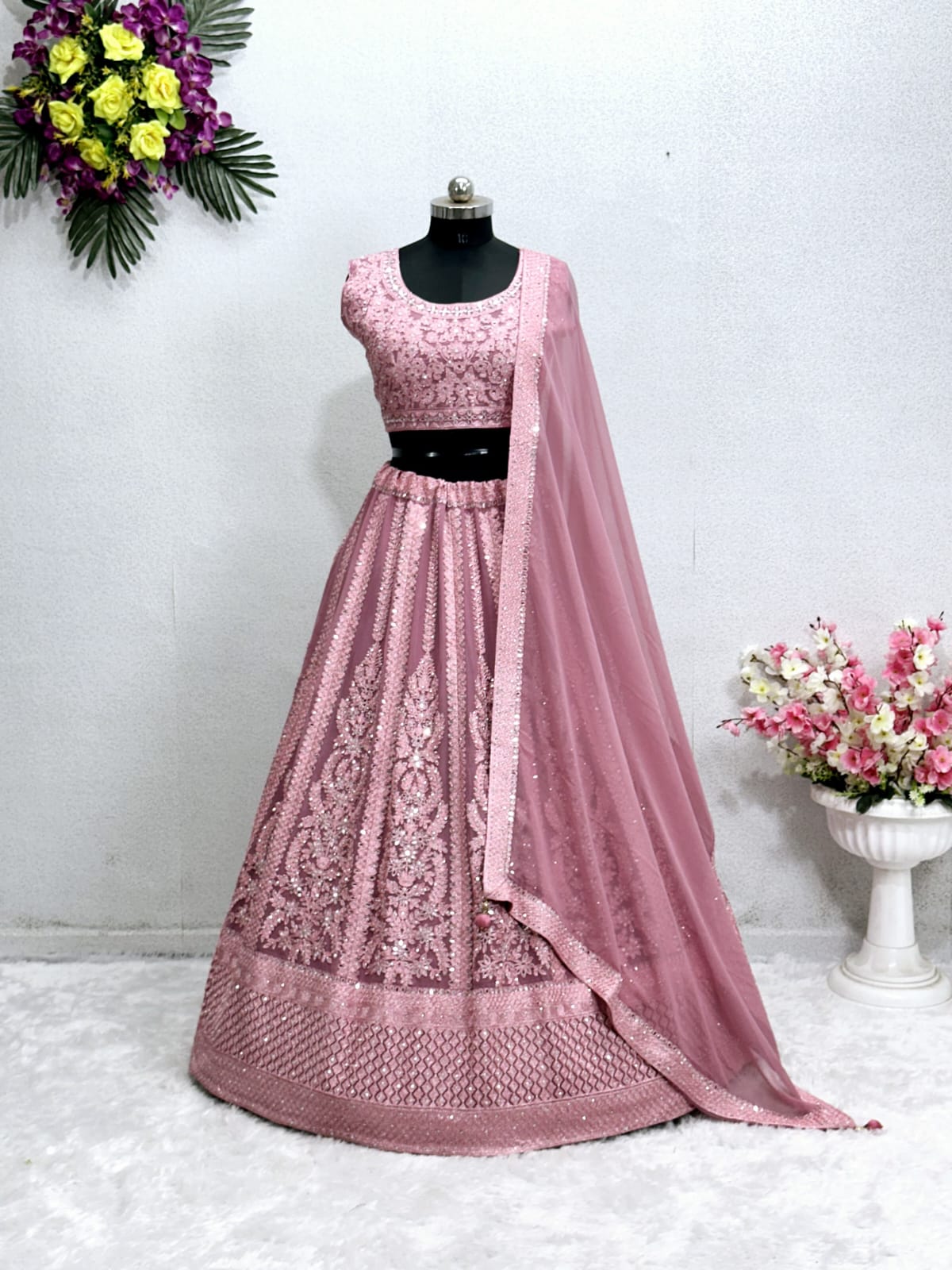 Bridal Peach Wedding Lehenga