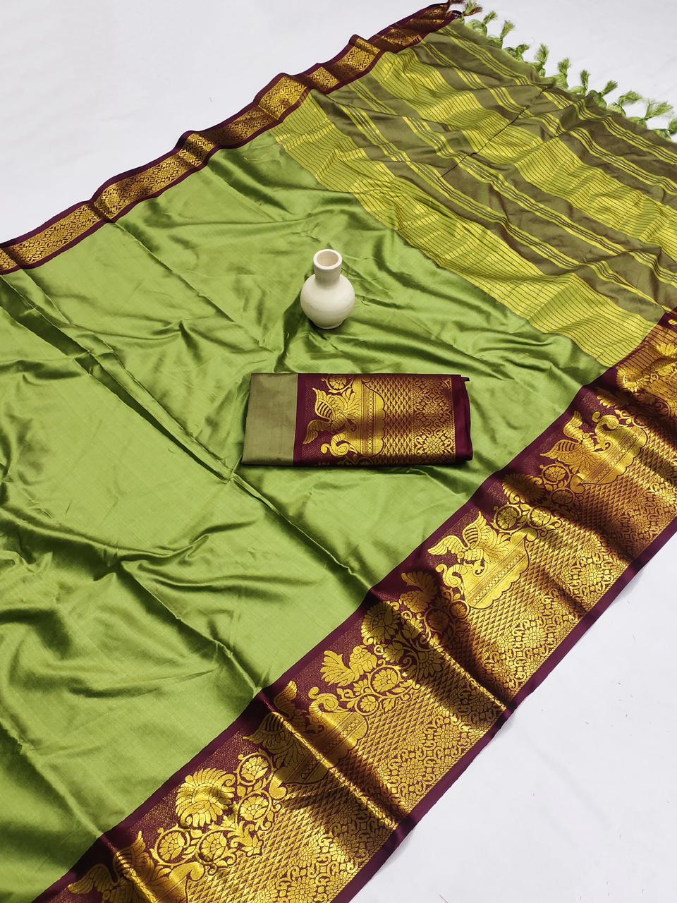 Exclusive Pure Cotton Silk Saree