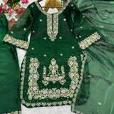 Exclusive Embroidered Silk Suit