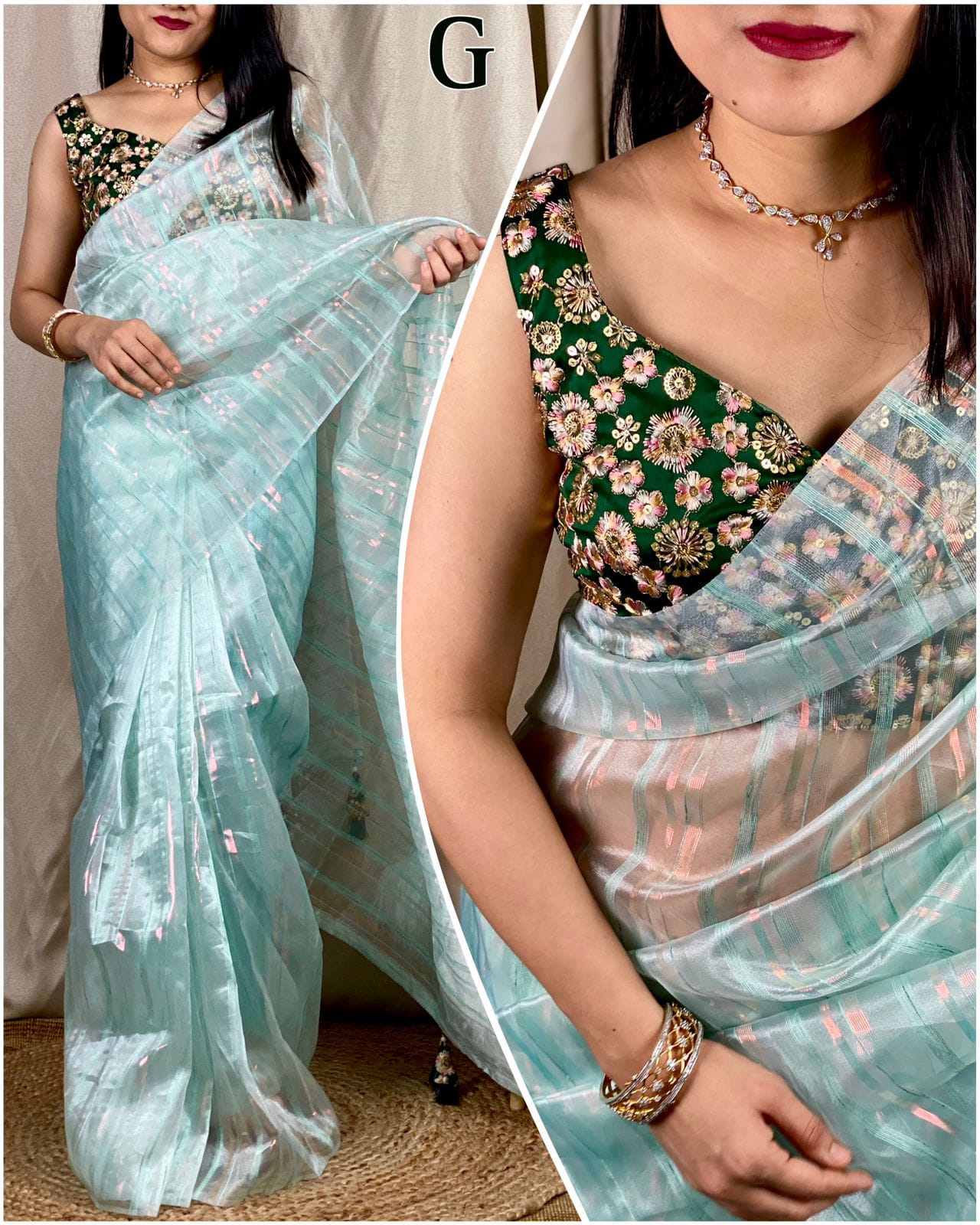 Partywear Organza Saree