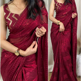 Glamorous saree With Designer Blouse