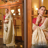 Partywear Premium Viscose Satin Saree