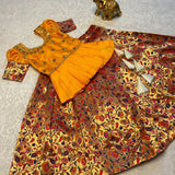 Beautifully Paithani Silk KIds Lahenga Chol