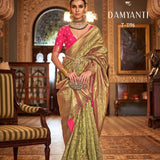 Aqua Finish Banarasi Silk Saree