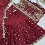 Premium Star Georgette Embroidered Suit