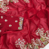 Red Designer Jimmy Saree Collection