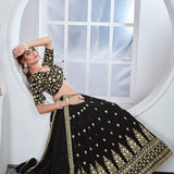 Black Heavy Georgette Lehenga Choli