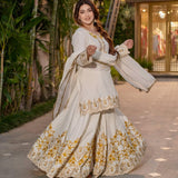 White Heavy Top Sharara Collection