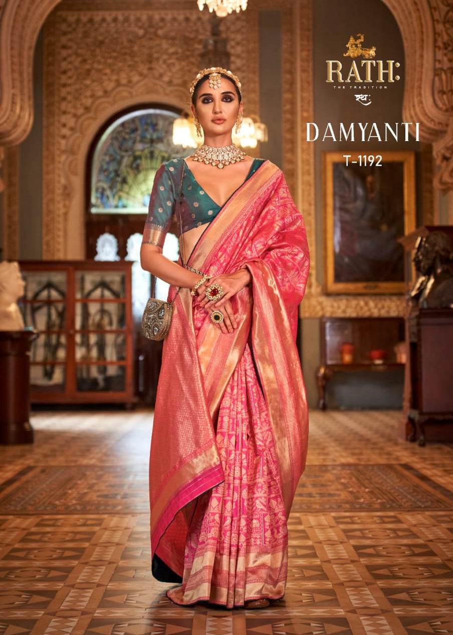 Aqua Finish Banarasi Silk Saree