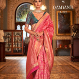 Aqua Finish Banarasi Silk Saree