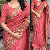 Stunning Vijayalaxmi Slub Silk Saree