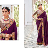 Party wear Vichitra silk saree