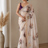 Royal Orchid Blossom Saree