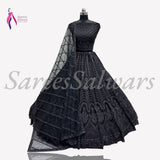 Black Wedding Party Lehenga