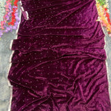 Beautifull Wine Velvet Saree