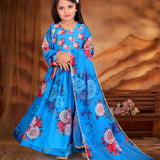 Floral Print Kids Gown