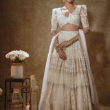Luxury Off-White Designer Lehenga Choli