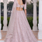 Baby Pink Embroidered Bridal Lehenga