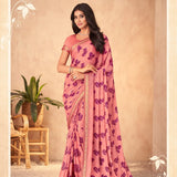 Georgette simple saree collection