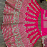 Pink heavy bridal Dulhan Lahenga choli