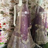 Purple Heavy Net Lehenga Choli