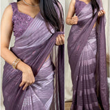 Rustic Glamour Sparkle georgette Saree