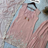 Partywear Georgette Top Sharara