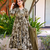 Printed Attractive Party Wear Rayon  Gown