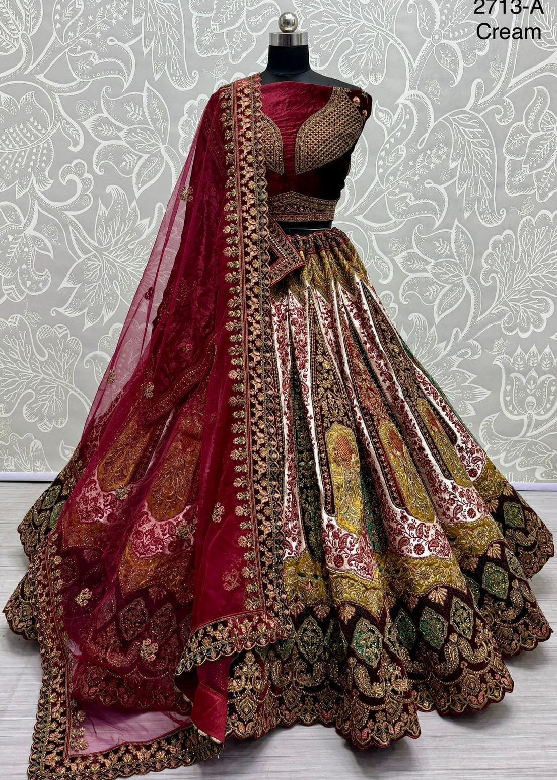 Premium Bridal Velevt Lehenga