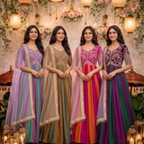 Classic Multi Colored Silk Gown