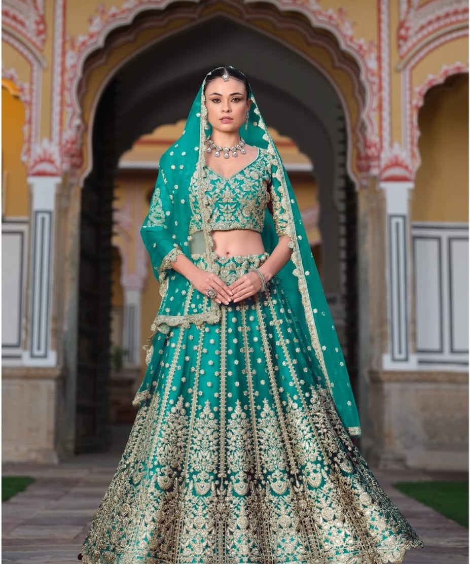 Bridal Butterfly Net Heavy Lehenga