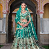 Bridal Butterfly Net Heavy Lehenga