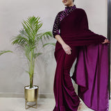 Premium Velvet Jacket Style Saree