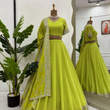 Beautyfull Parrot Green Lehenga