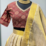 Elegant Traditional Half Half Lehenga