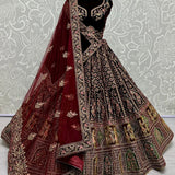 Elegance Bridal Velvet Lehenga Choli