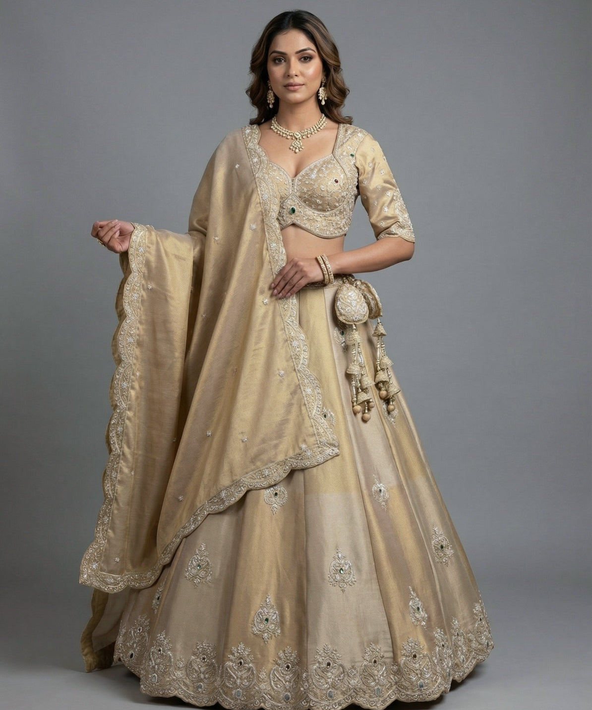 Premium Silk Embroidered Wedding Lehenga