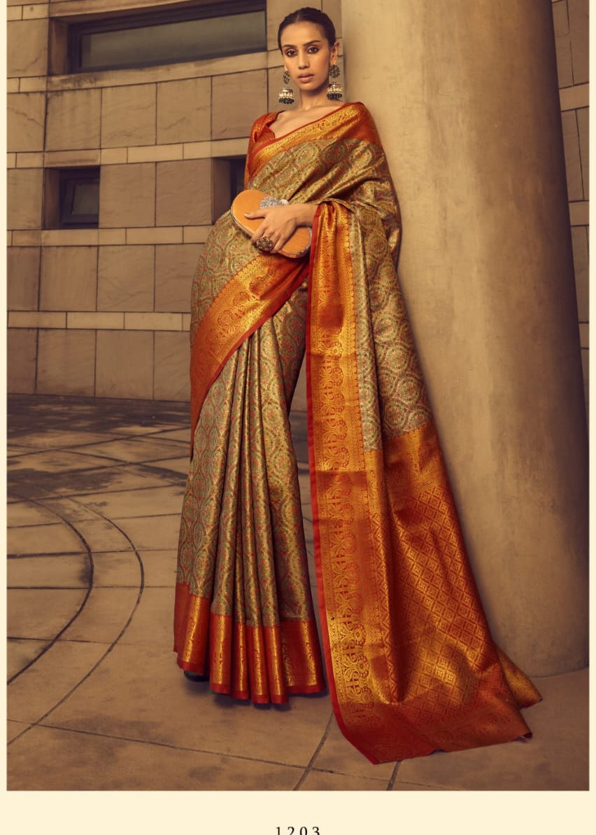 Premium Zari Border Silk Saree