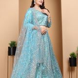 Criystal Heavy Zarkan Net Lehenga Choli