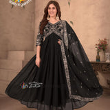 Black Designer Anarkali Suit