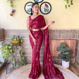 Gorgeous Sequnce Work Saree