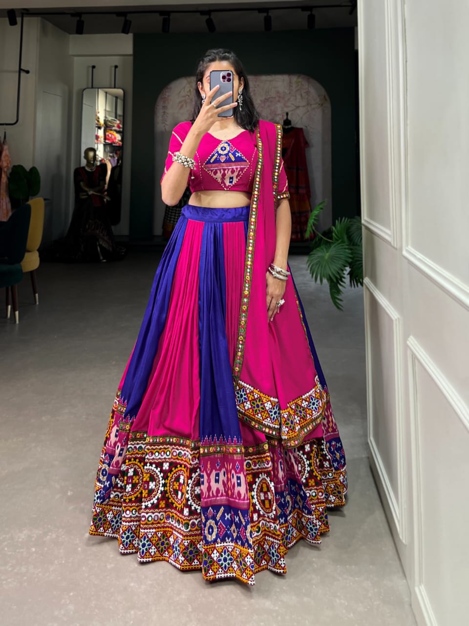 Traditional Rayon Printed Silk Lehenga