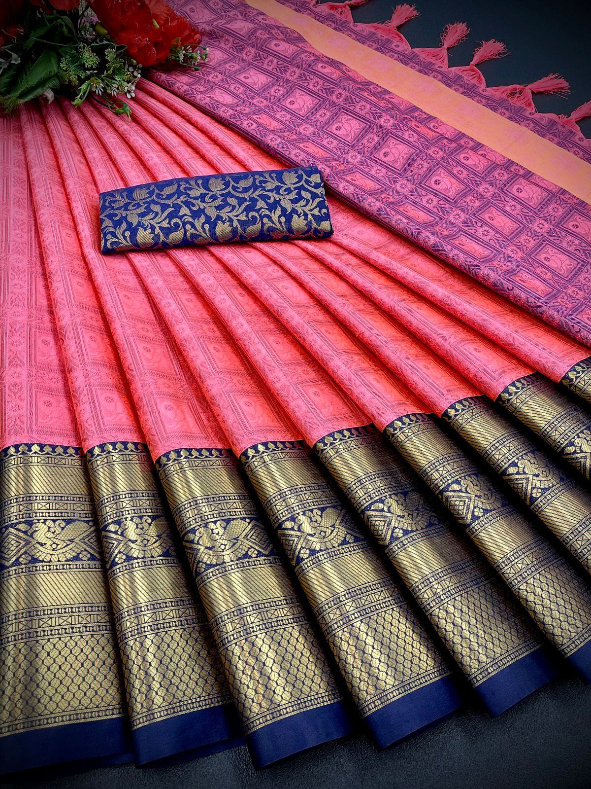 Launching mercerised cotton silk Saree